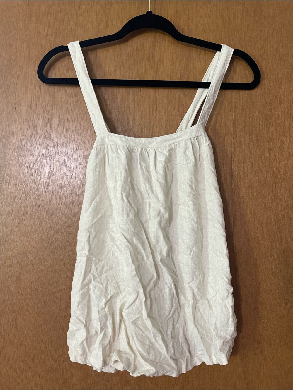 Simple Sleeveless Tank Top - Cream
